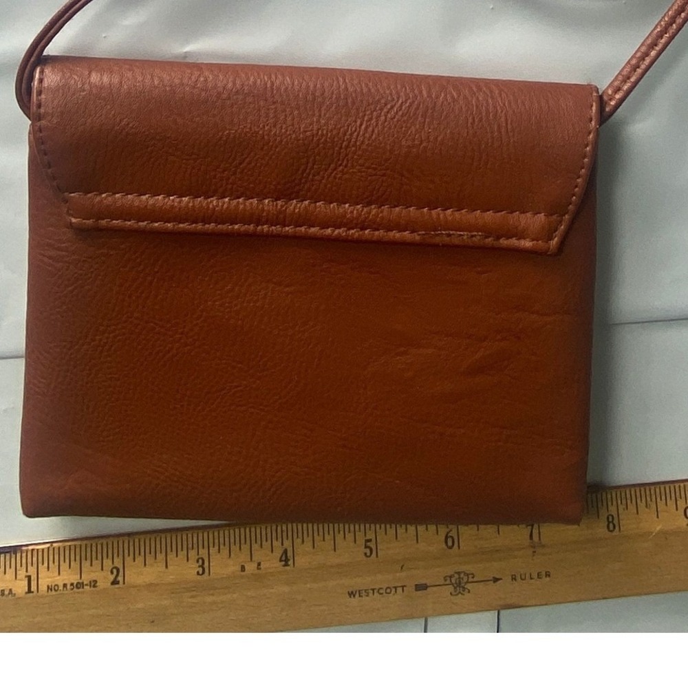 Small Brown Faux Leather Crossbody Bag
